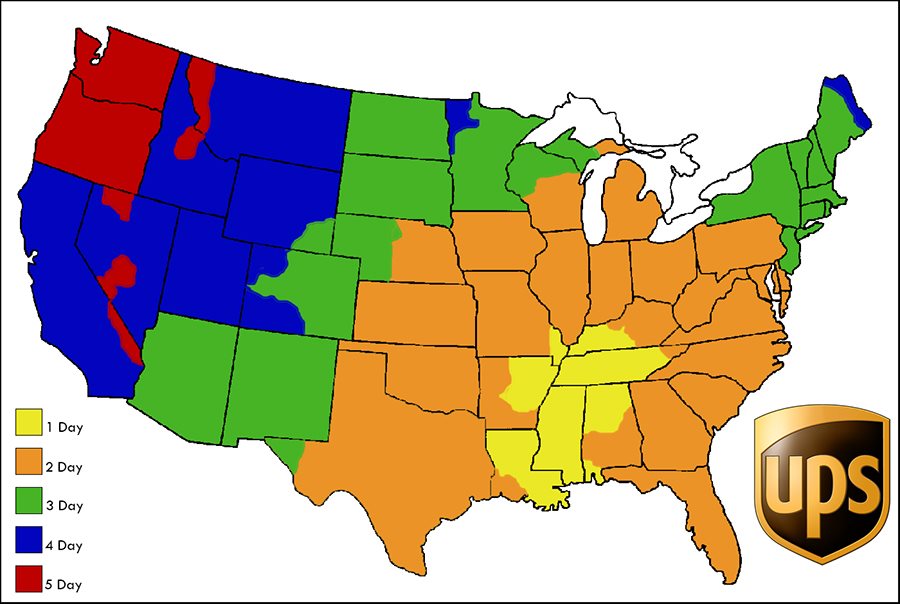 ups map small ups map small